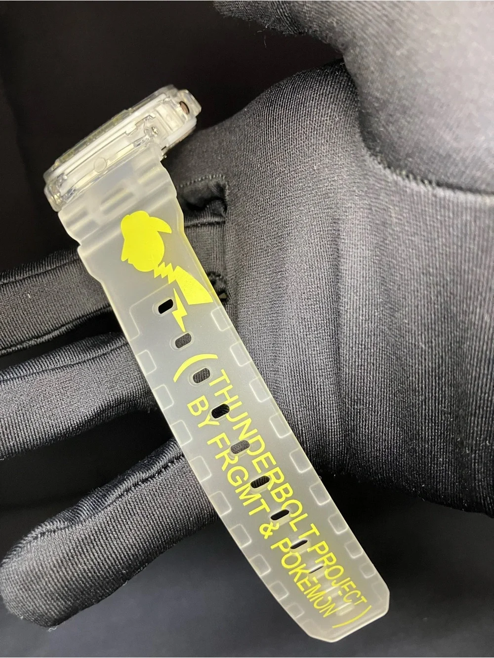 Custom G Shock Pokémon collab clear and yellow Colorway